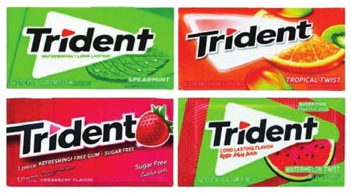 Trident Chewing Gum Assorted Flavors image 1