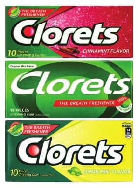 Clorets Chewing Gum Assorted Flavors image 1