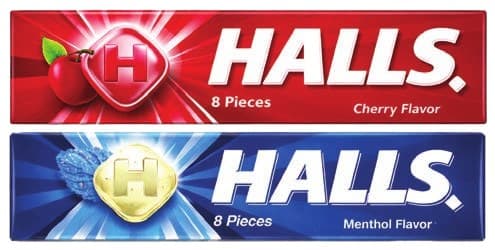 Halls Hard Candy Cherry & Menthol 8 Pieces image 1