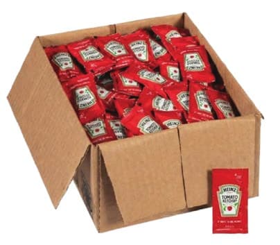 Heinz Tomato Ketchup Portion Sachets Foodservice Carton