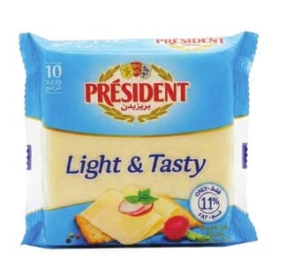 President Light & Tasty Cheese Slices 10 Slices image 1