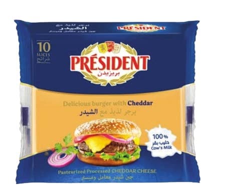 President Burger Cheddar Cheese Slices 10 Slices image 1