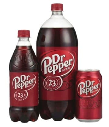 Dr Pepper Soda Assorted Pack Sizes (Bottle, 2L, Can)