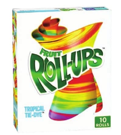 Fruit Roll-Ups Tropical Tie-Dye 10 Rolls image 1