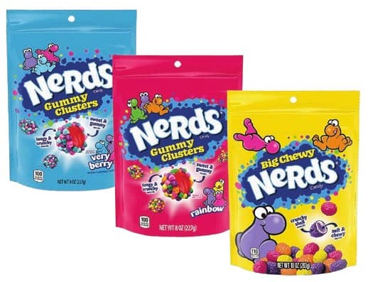 Nerds Gummy Clusters Assorted (Rainbow, Very Berry, Big Chewy)